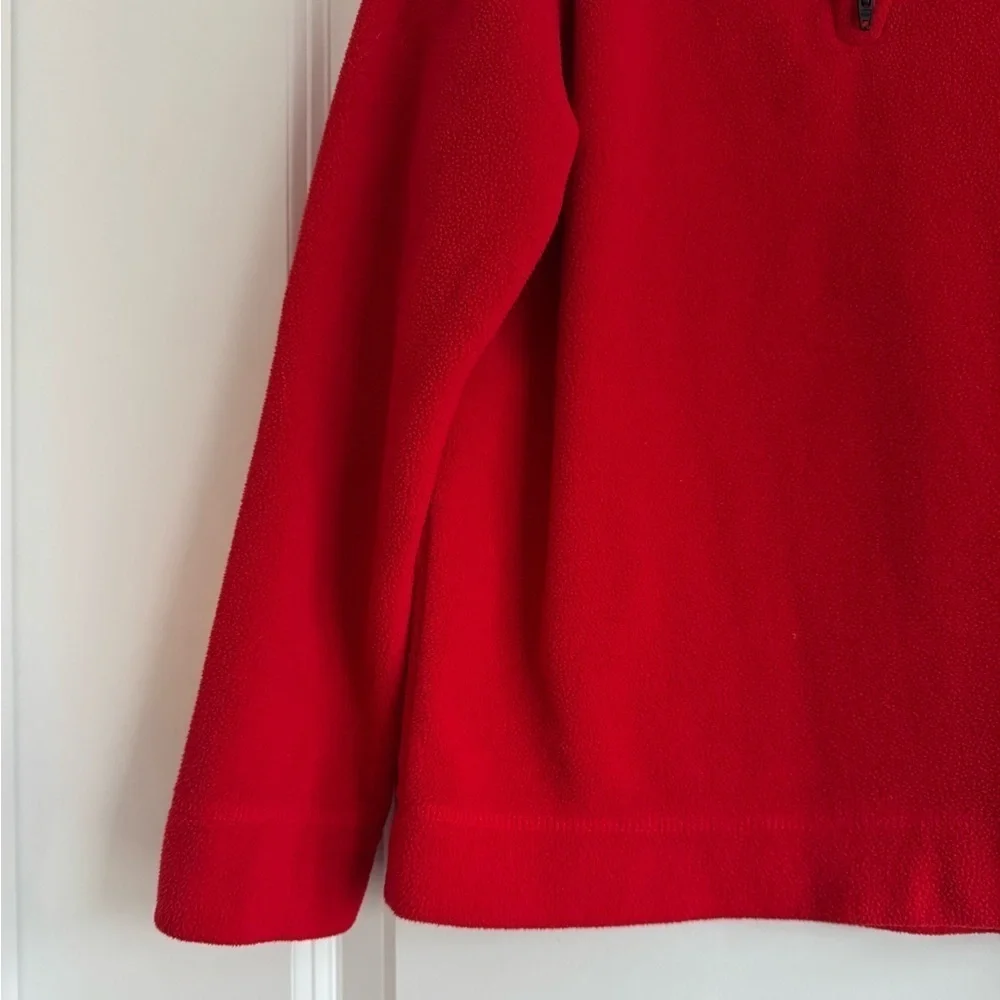 Old Navy Kids Red Fleece 1/4 Zip Pullover Warm Outdoor Hiking Layer Size 8